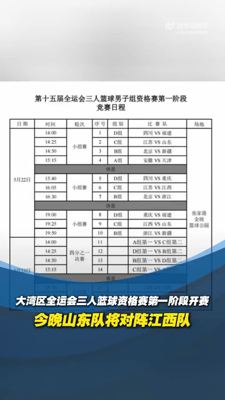 篮球赛事整体安排将有所调整