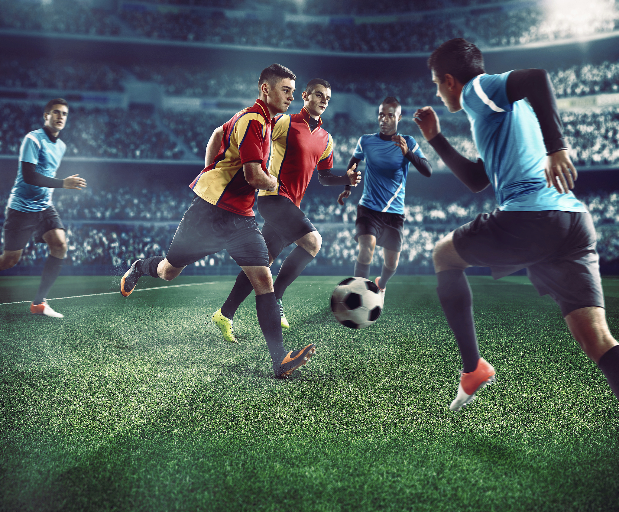 各国球队在国际比赛中一决胜负